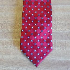 Jos. A. Bank Red with Blue Squares Tie